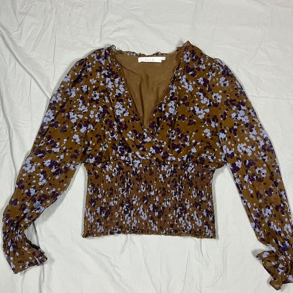 Astr the Label Floral Brown and Purple Women's Top size small - Picture 7 of 7